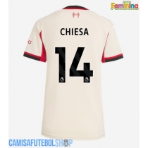 Camisa de time de futebol Liverpool Federico Chiesa #14 Replicas 2º Equipamento Feminina 2025-26 Manga Curta